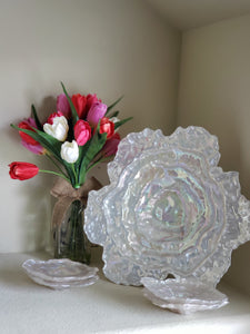 Ivory glass decorative bowl set