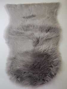 Gray Faux fur lambskin rug 25 x 40 inches