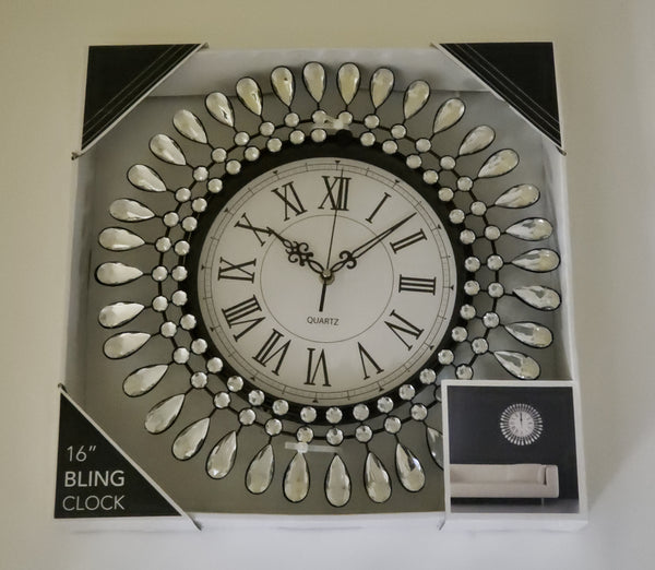 16 inches bling clock