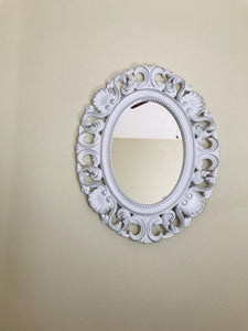 white decorative kids mirror