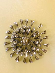 decorative wall flower accent 16 inches metal