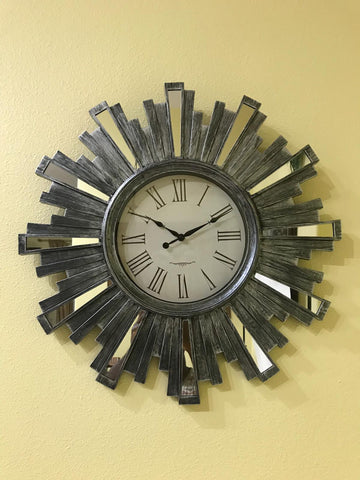 23 inches silver clock