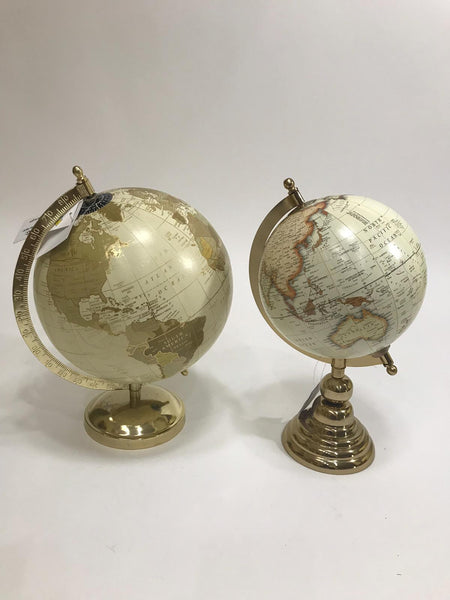 medium gold globe measures 7 inches