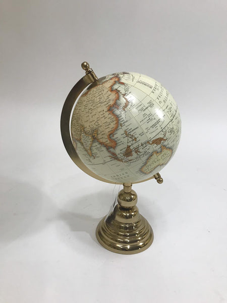 medium gold globe measures 7 inches