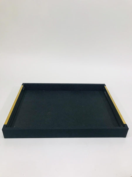 Black serving tray with handle 19 x 14 inches