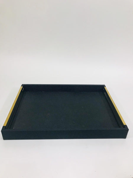 Black serving tray with handle 19 x 14 inches