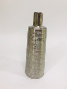 Silver bottle shaped vase