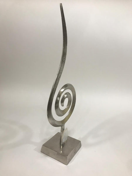 decorative silver spiral standing accent piece