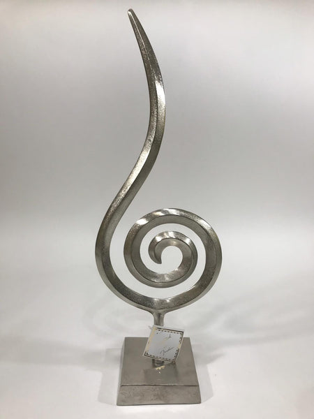 decorative silver spiral standing accent piece