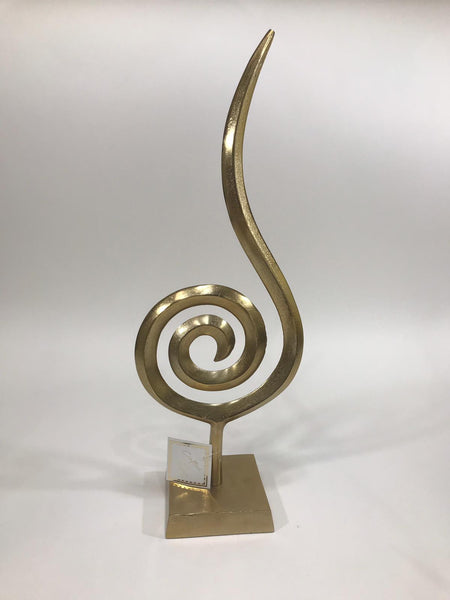 decorative gold spiral standing accent piece