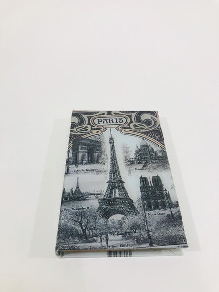 printed black and white paris storage book box