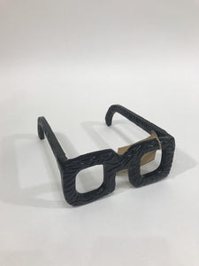 large metal black accent glasses