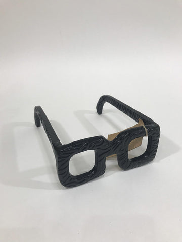 large metal black accent glasses