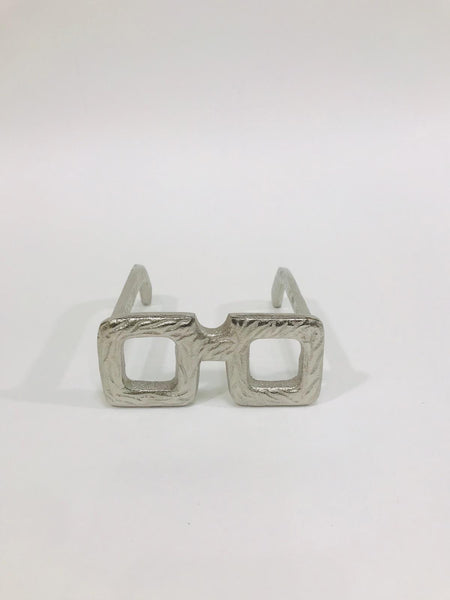 small metal silver accent glasses