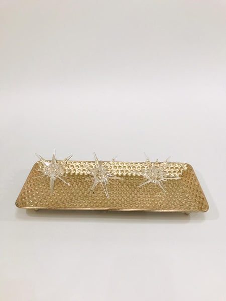 Gold hammered texture tray