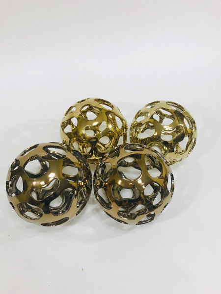 perforated gold sphere