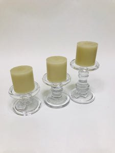 Crystal candle holder set of 3