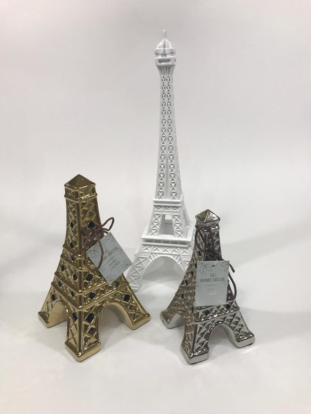 eiffel tower accent white