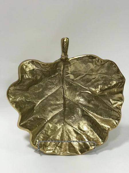 Broad gold leaf decorative bowl