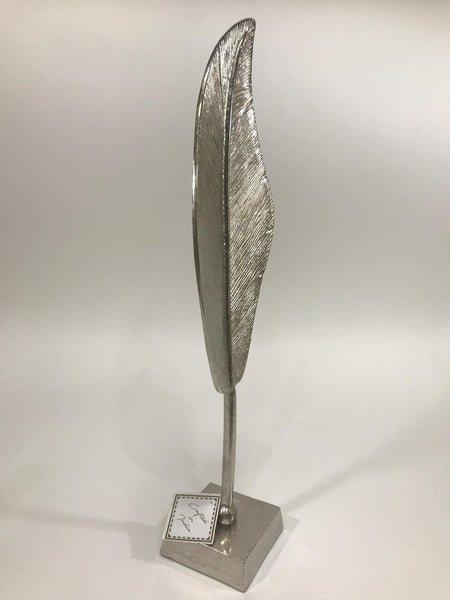 decorative standing silver leaf accent